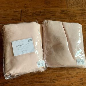 Pottery Barn kids blackout curtains 84in light pink color